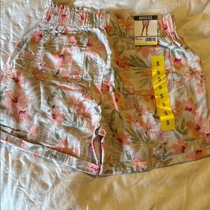 Briggs New York Pink and Green Bermudas with Elastic Waistband
